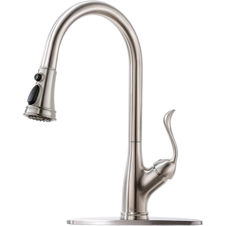 Brushed Nickel High-Arc Pull-Out Spray Kitchen Faucet