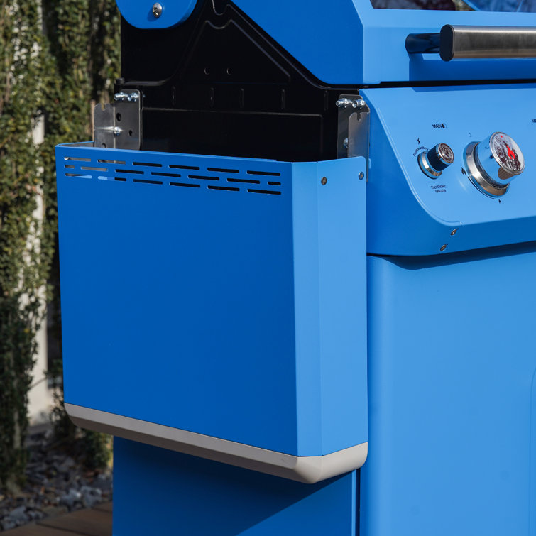 Blue 2-Burner Propane Gas Grill with Clear View Lid