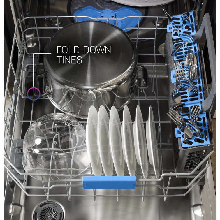 Stainless Steel Smart Built-In Dishwasher with Pocket Handle