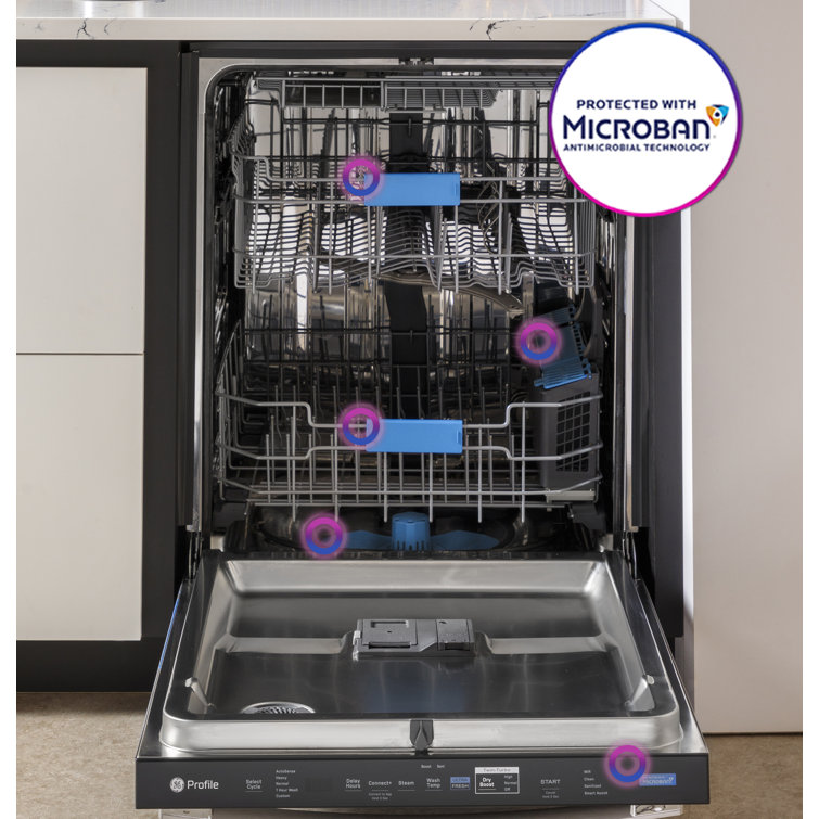 Stainless Steel Smart Built-In Dishwasher with Pocket Handle