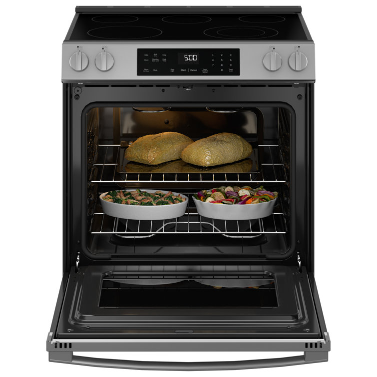 GE 30" Stainless Steel Slide-In Electric Range with Self-Cleaning