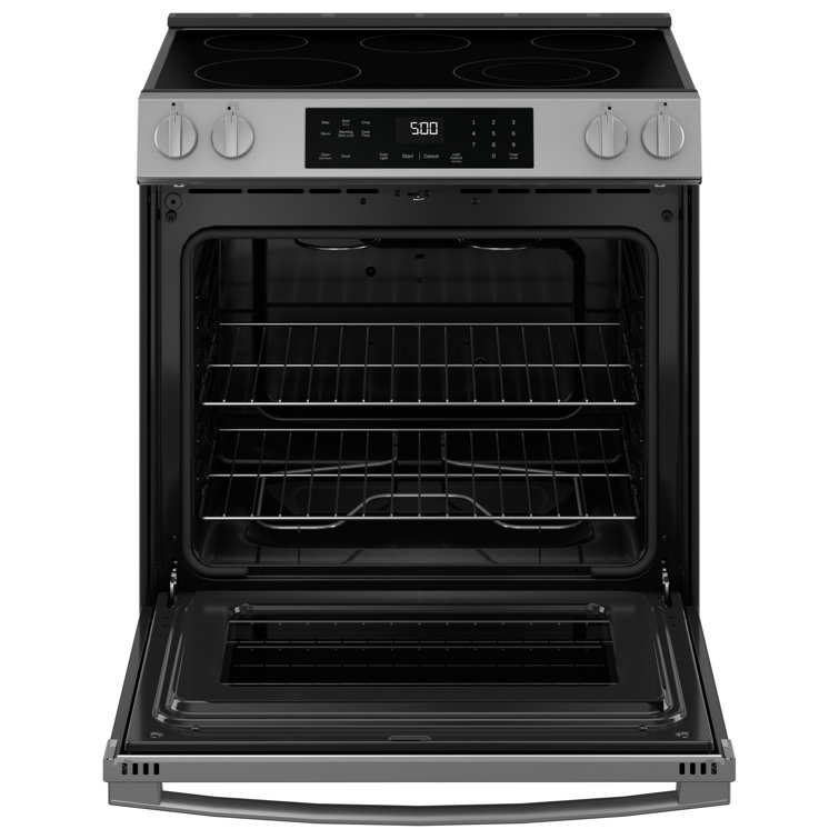 GE 30" Stainless Steel Slide-In Electric Range with Self-Cleaning