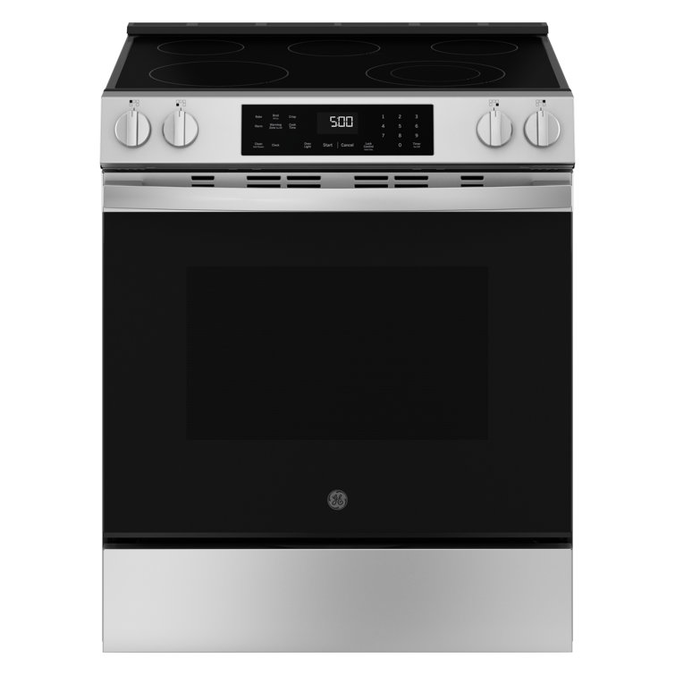 GE 30" Stainless Steel Slide-In Electric Range with Self-Cleaning