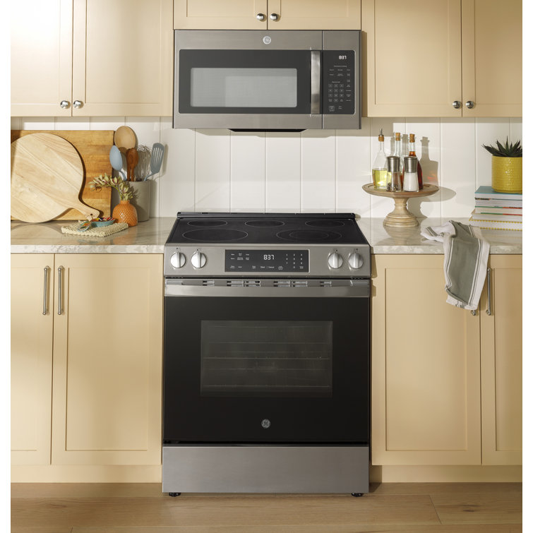 GE 30" Stainless Steel Slide-In Electric Range with Self-Cleaning