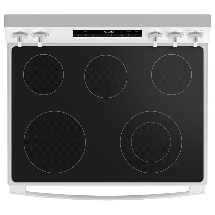 White 30" Free-Standing Electric Range with Self-Cleaning