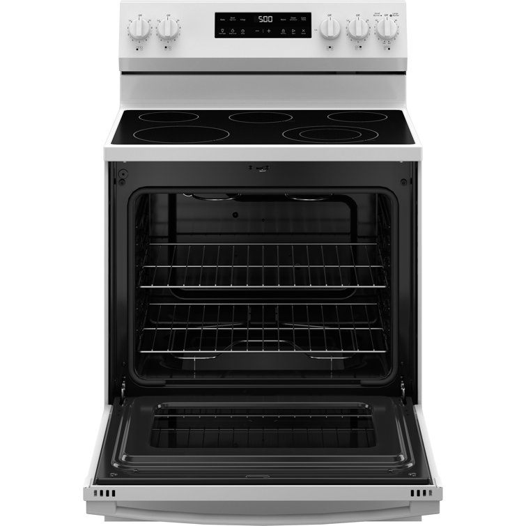 White 30" Free-Standing Electric Range with Self-Cleaning