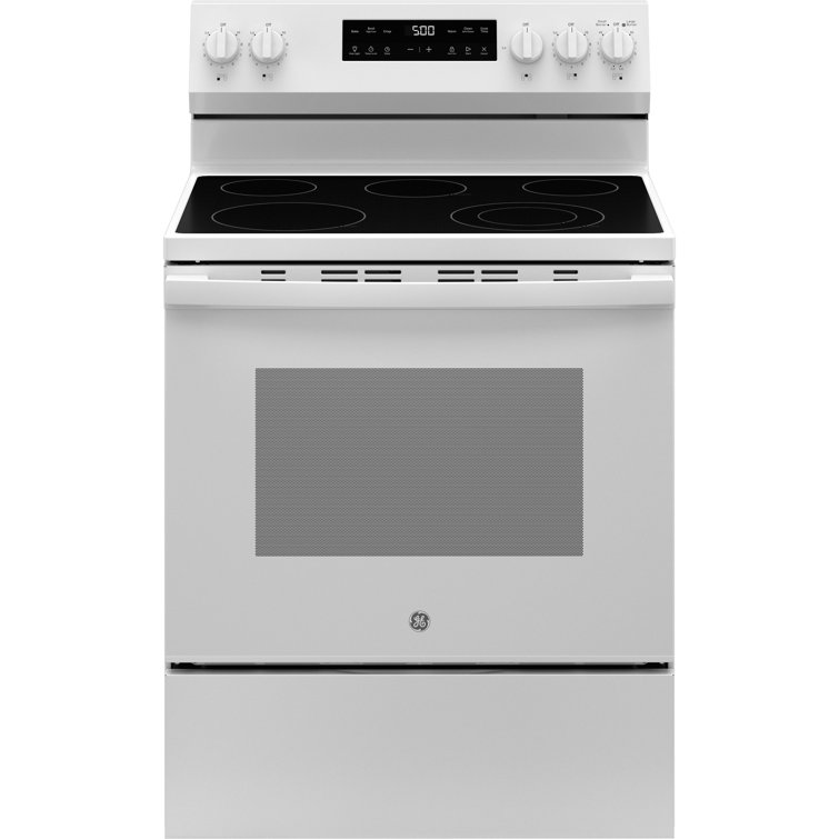 White 30" Free-Standing Electric Range with Self-Cleaning