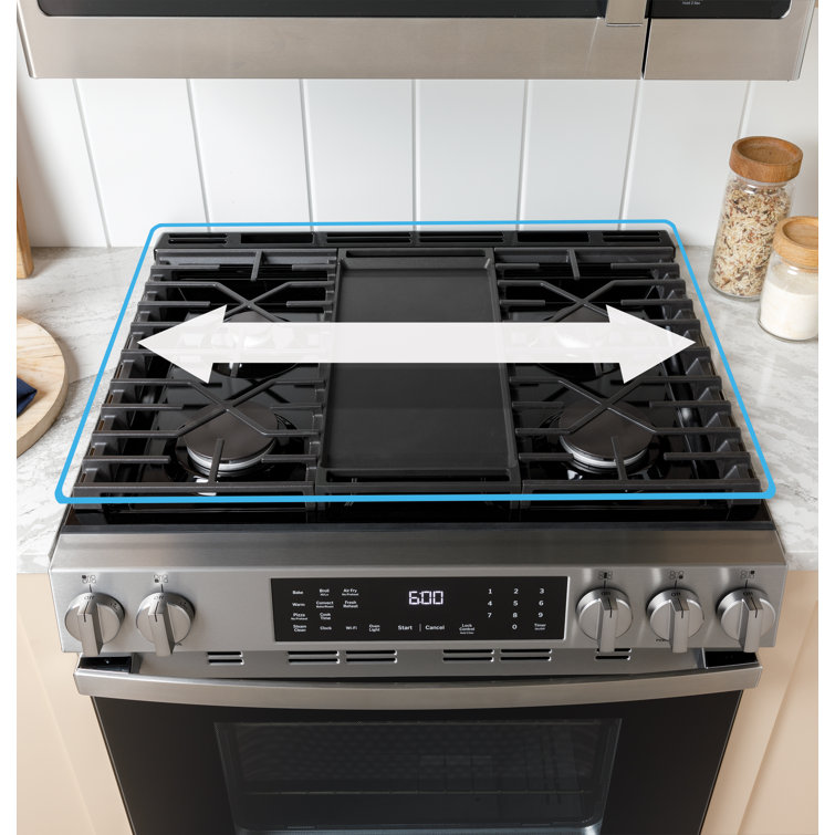 GE 30" Stainless Steel Free-Standing Gas Range with Griddle