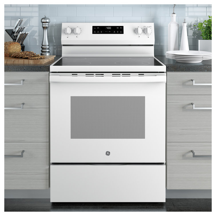 White 30" Free-Standing Self-Cleaning Electric Range
