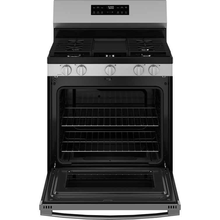 GE 30" Stainless Steel Free-Standing Gas Range with Griddle