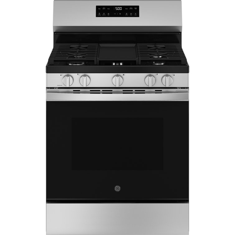 GE 30" Stainless Steel Free-Standing Gas Range with Griddle
