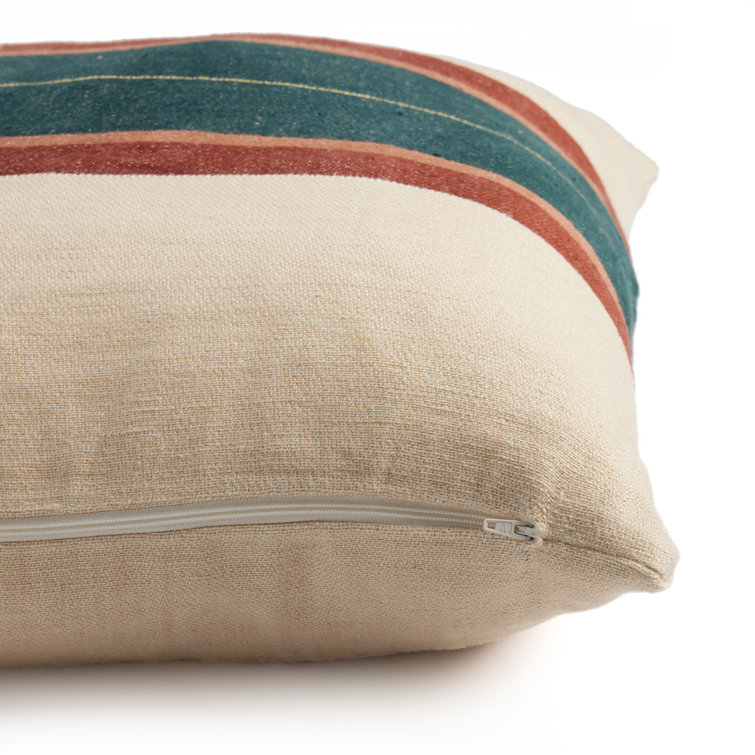 Paulina Striped Linen Reversible Throw Pillow