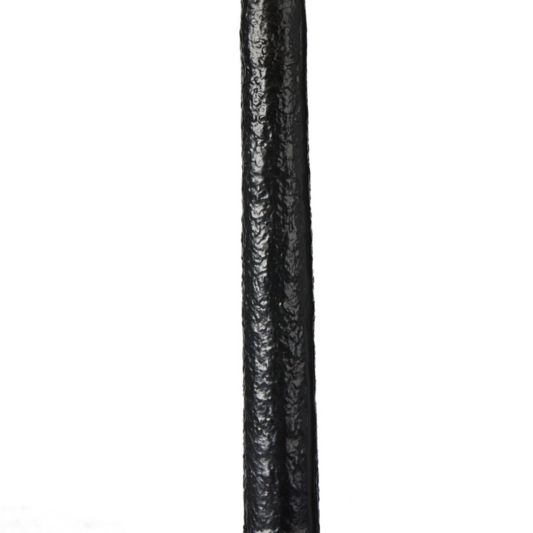 Matte Black Cast Aluminum Floor Lamp with Tapered Shade