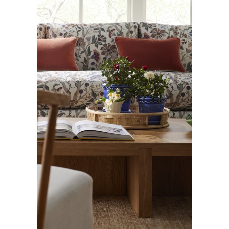 Natural Oak Rectangular Solid Wood Coffee Table