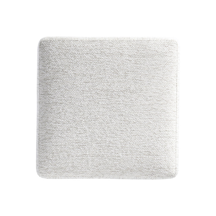Prado 18" Gray Upholstered Square Accent Stool