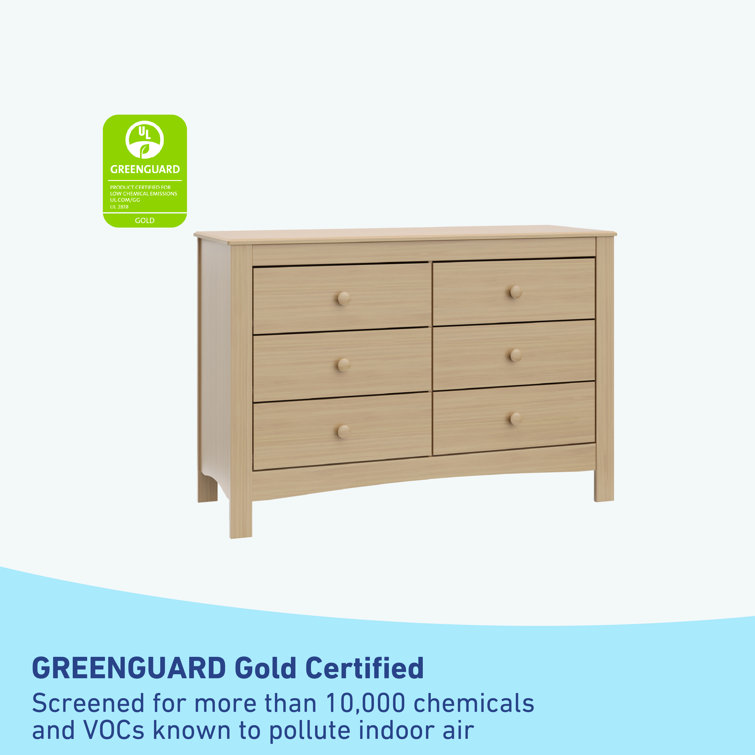 Driftwood 6-Drawer Double Dresser for Nursery