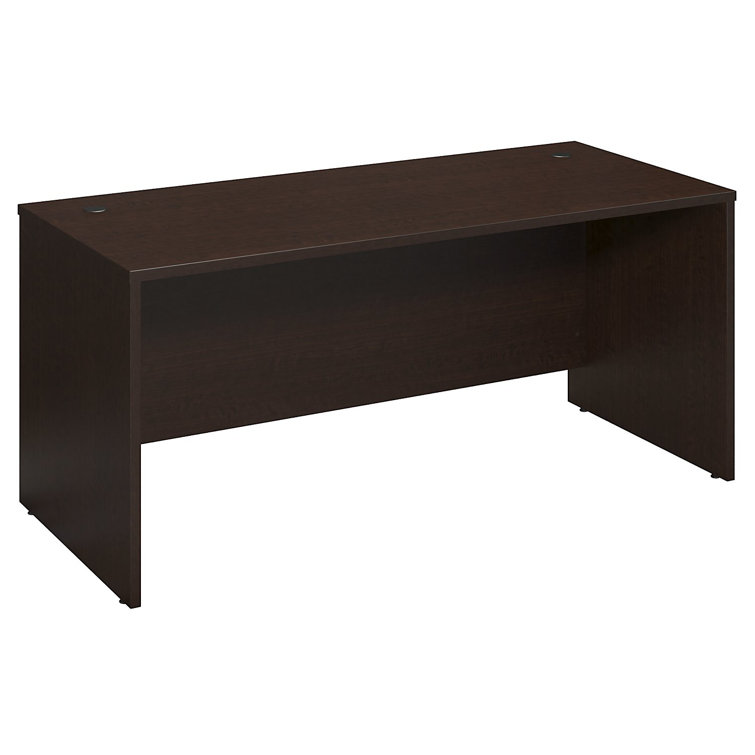 Transitional Mocha Cherry Executive Office Desk with Drawer