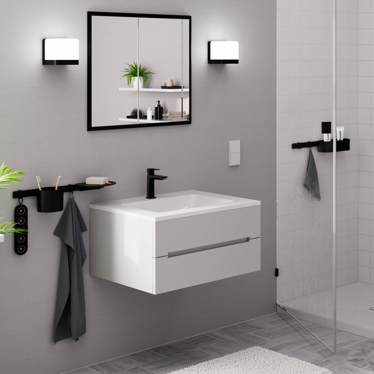 Matte Black Single-Hole Bathroom Faucet with Ergonomic Handle
