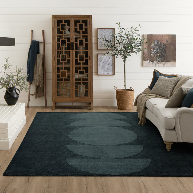 Twilight Geometric Handmade Wool-Blend 4' x 6' Area Rug
