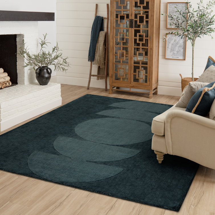 Twilight Geometric Handmade Wool-Blend 4' x 6' Area Rug