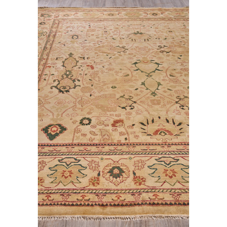 Handmade Red Wool 11'10" x 14'3" Rectangular Area Rug