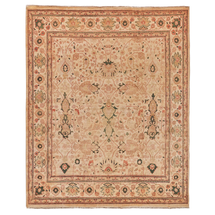 Handmade Red Wool 11'10" x 14'3" Rectangular Area Rug