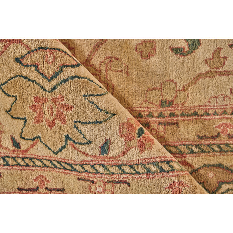 Handmade Red Wool 11'10" x 14'3" Rectangular Area Rug