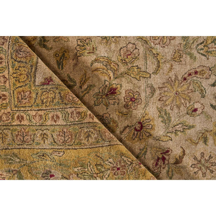 Hand-Knotted Floral Wool Rectangular Area Rug 15'1" x 20'7"
