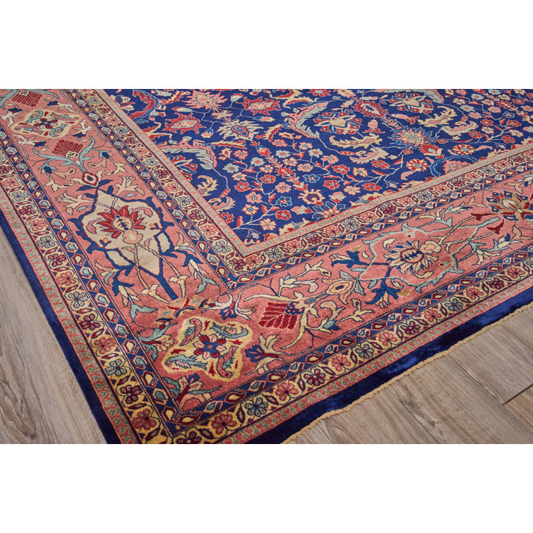 Mohajeran One-of-a-Kind 10' x 14' Hand-Knotted Wool Floral Rug