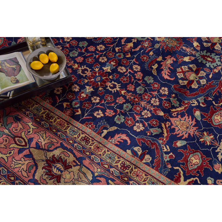 Mohajeran One-of-a-Kind 10' x 14' Hand-Knotted Wool Floral Rug