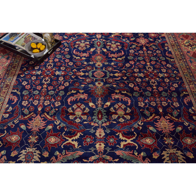 Mohajeran One-of-a-Kind 10' x 14' Hand-Knotted Wool Floral Rug