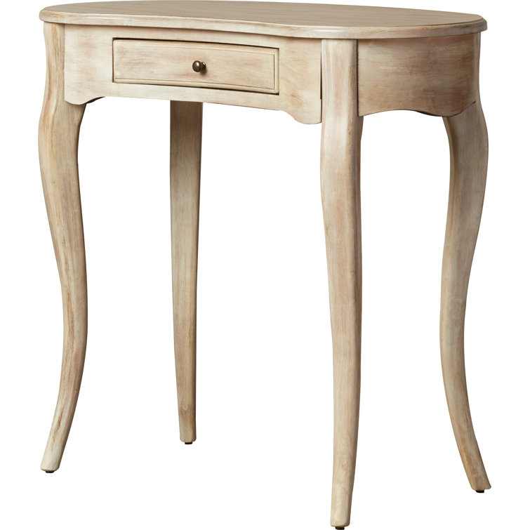 Crescent Driftwood 32'' Elegant Writing Desk with Antique Brass Drawer