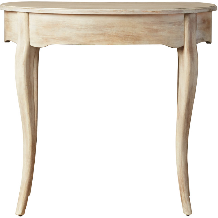 Crescent Driftwood 32'' Elegant Writing Desk with Antique Brass Drawer