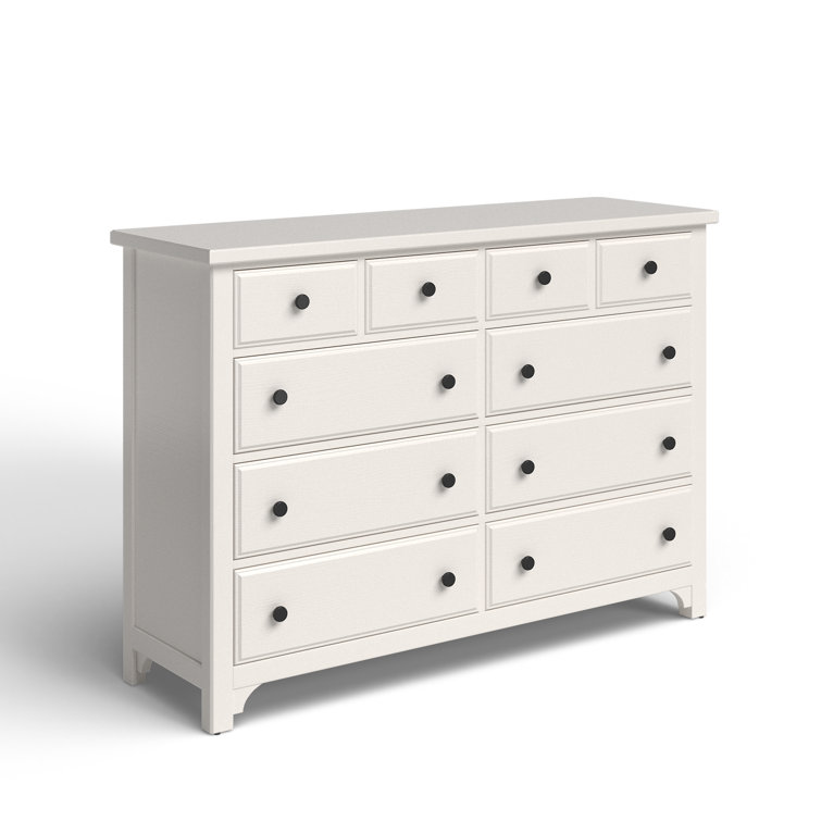 Soft White Double Dresser with Dovetail Drawers