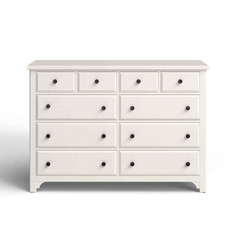 Soft White Double Dresser with Dovetail Drawers