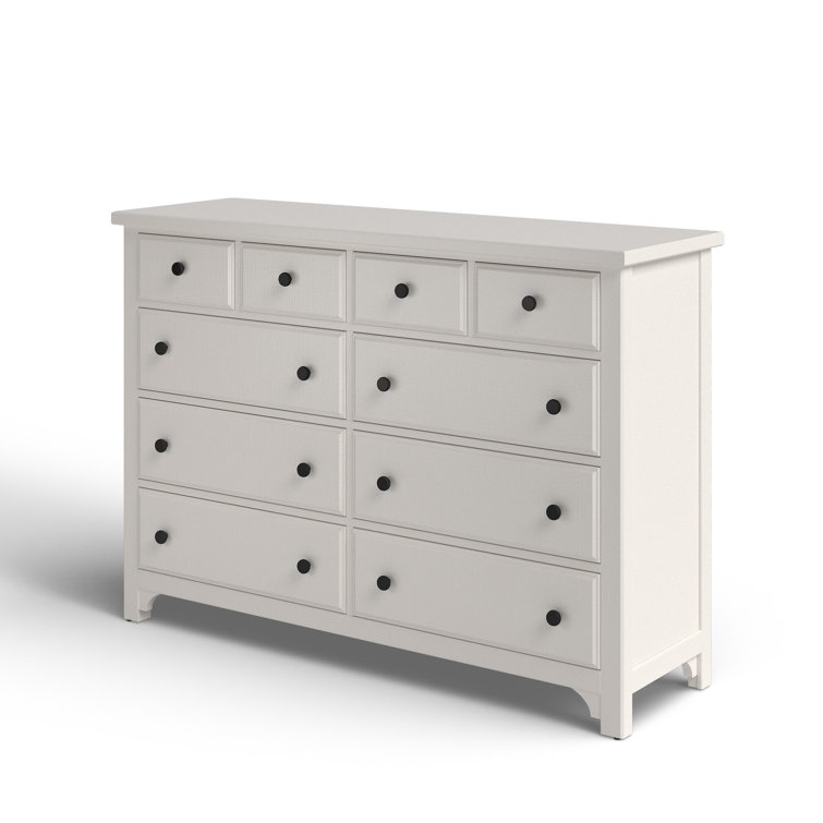 Soft White Double Dresser with Dovetail Drawers