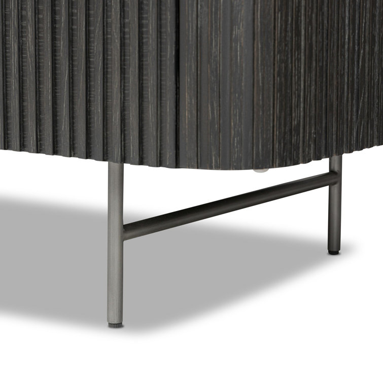 Toriano Black Oak 6-Drawer Double Dresser with Gold Handles