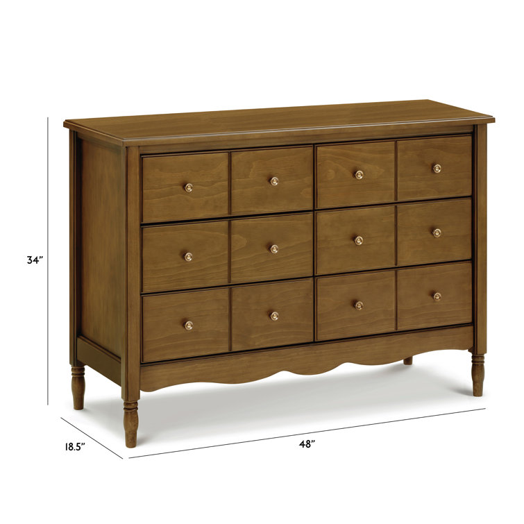 Liberty Natural Walnut Double Dresser with 6 Drawers