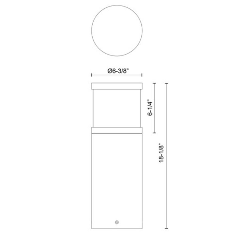 Chadworth Black Aluminum LED Pathway Bollard Light