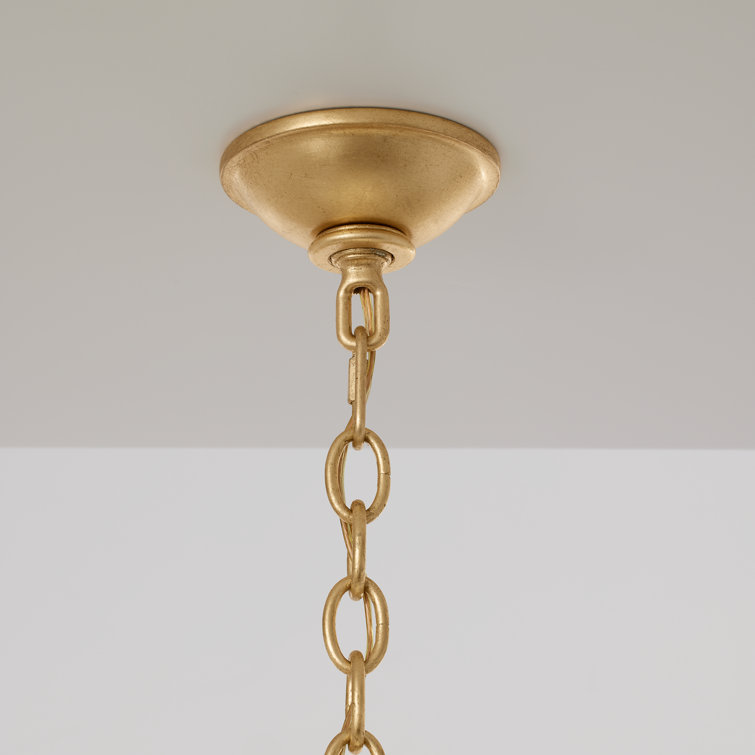 Talia Gilded 24" Swirled Glass 8-Light Chandelier