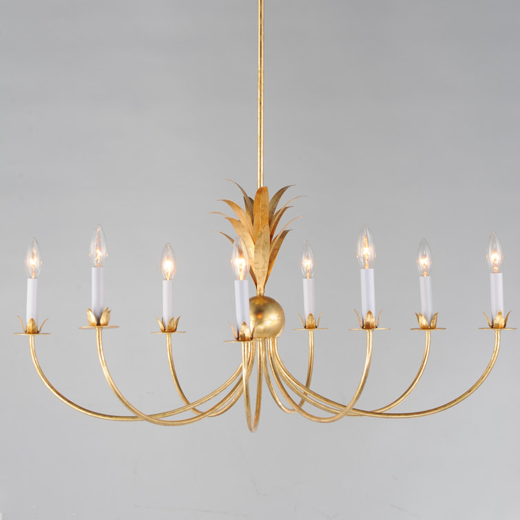 Paloma Gold Leaf 8-Light Candle Style Chandelier