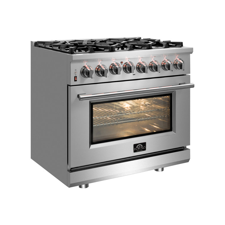 Forno 30-inch Stainless Steel Dual Fuel Range with Griddle