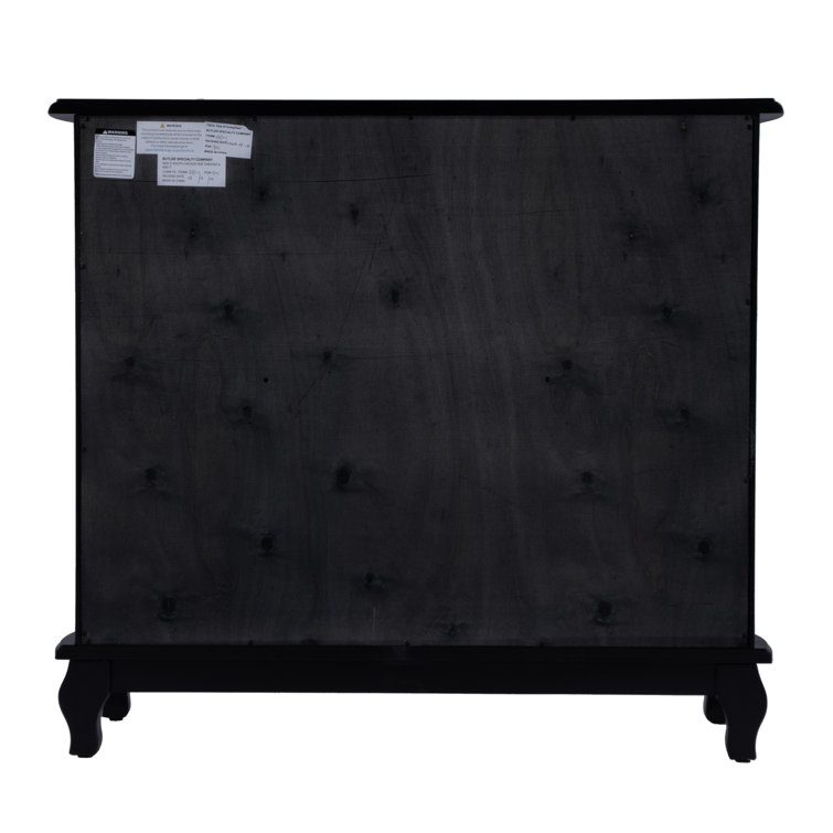 Black Traditional Accent Cabinet with Adjustable Shelving