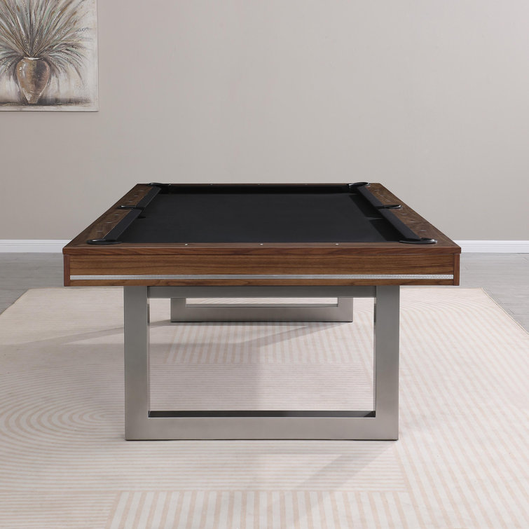 Harmony 7 ft Natural Walnut and Gunmetal Pool Table