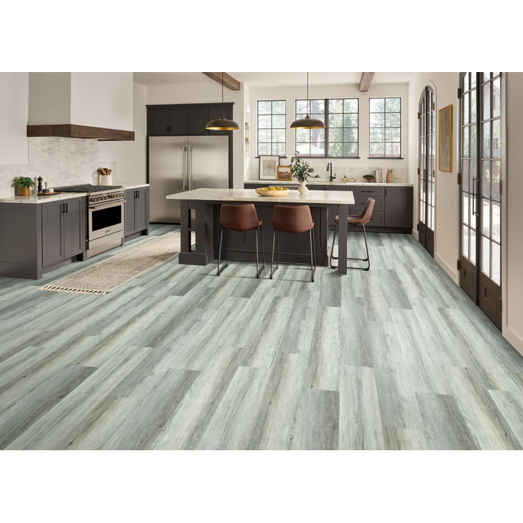London Fog Light Gray Waterproof Vinyl Plank Flooring