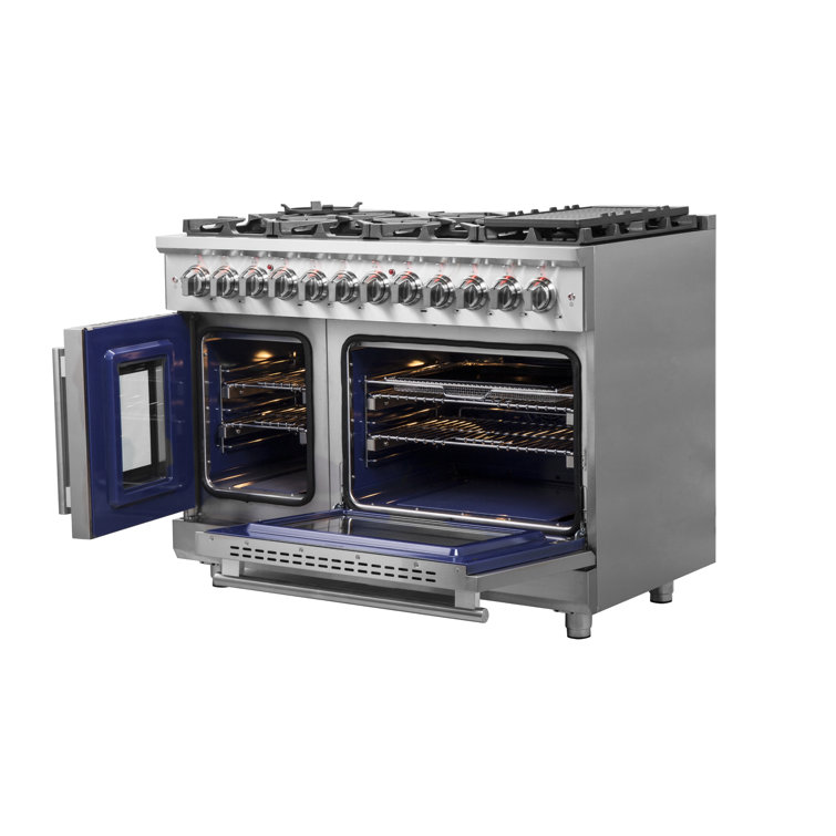 Massimo 48-inch Stainless Steel Dual Fuel Range with 8 Burners