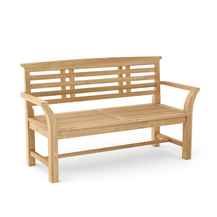 Sakura Natural Teak 2-Seater Outdoor Bench