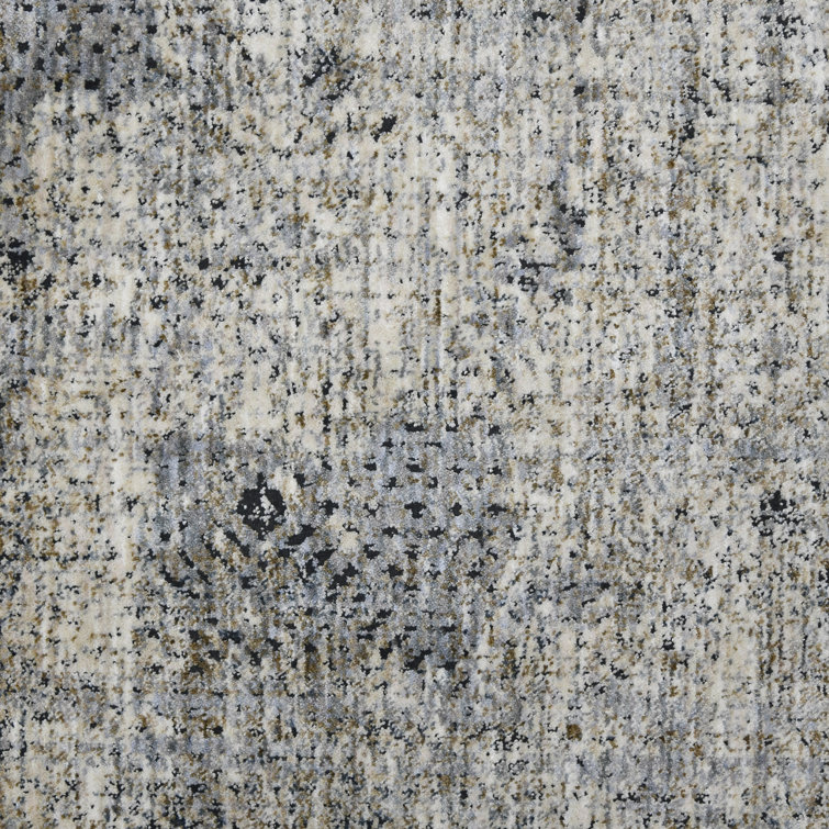 Rosslyn Transitional Gray 7'10" x 9'10" Synthetic Oriental Area Rug