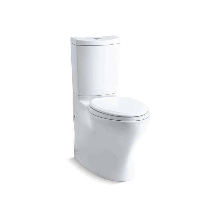 White High Efficiency Dual Flush Elongated Two-Piece Toilet