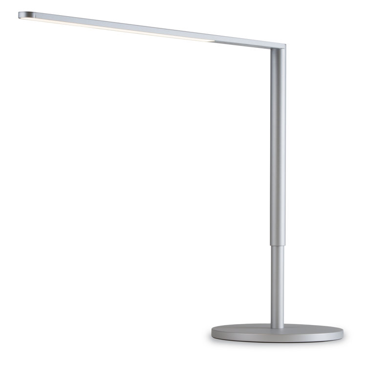 Sleek Lady7 Silver Adjustable LED Desk Lamp with USB